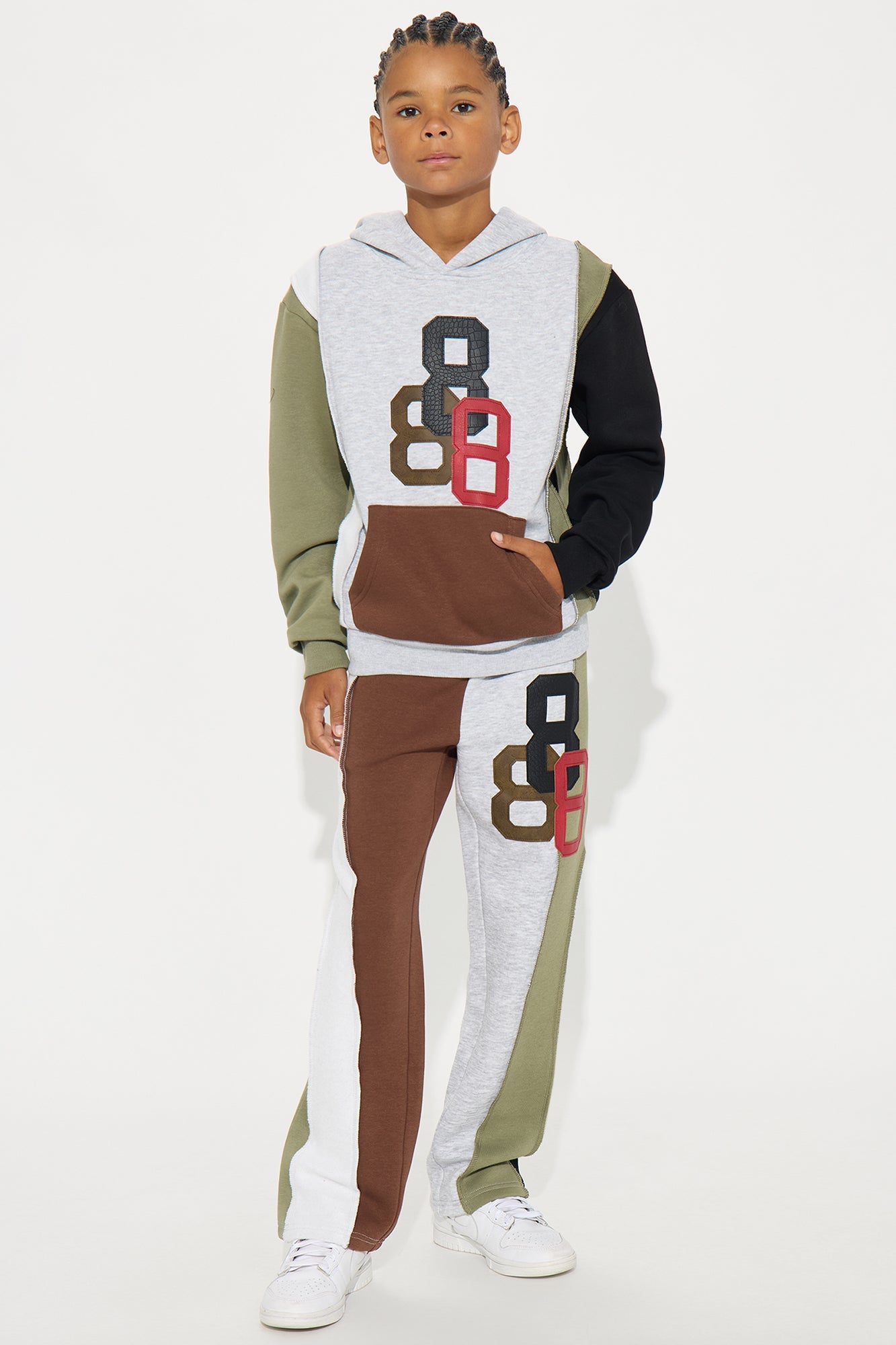 Mini 888 Patchwork Hoodie - Multi Color