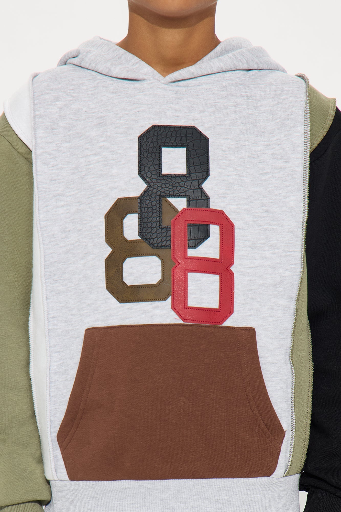 Mini 888 Patchwork Hoodie - Multi Color