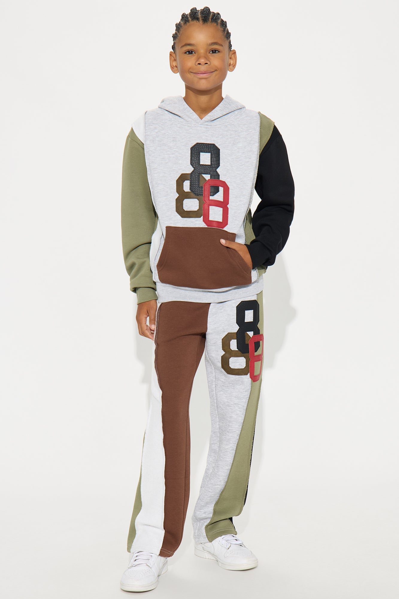 Mini Straight 888 Patchwork Sweatpants - Multi Color