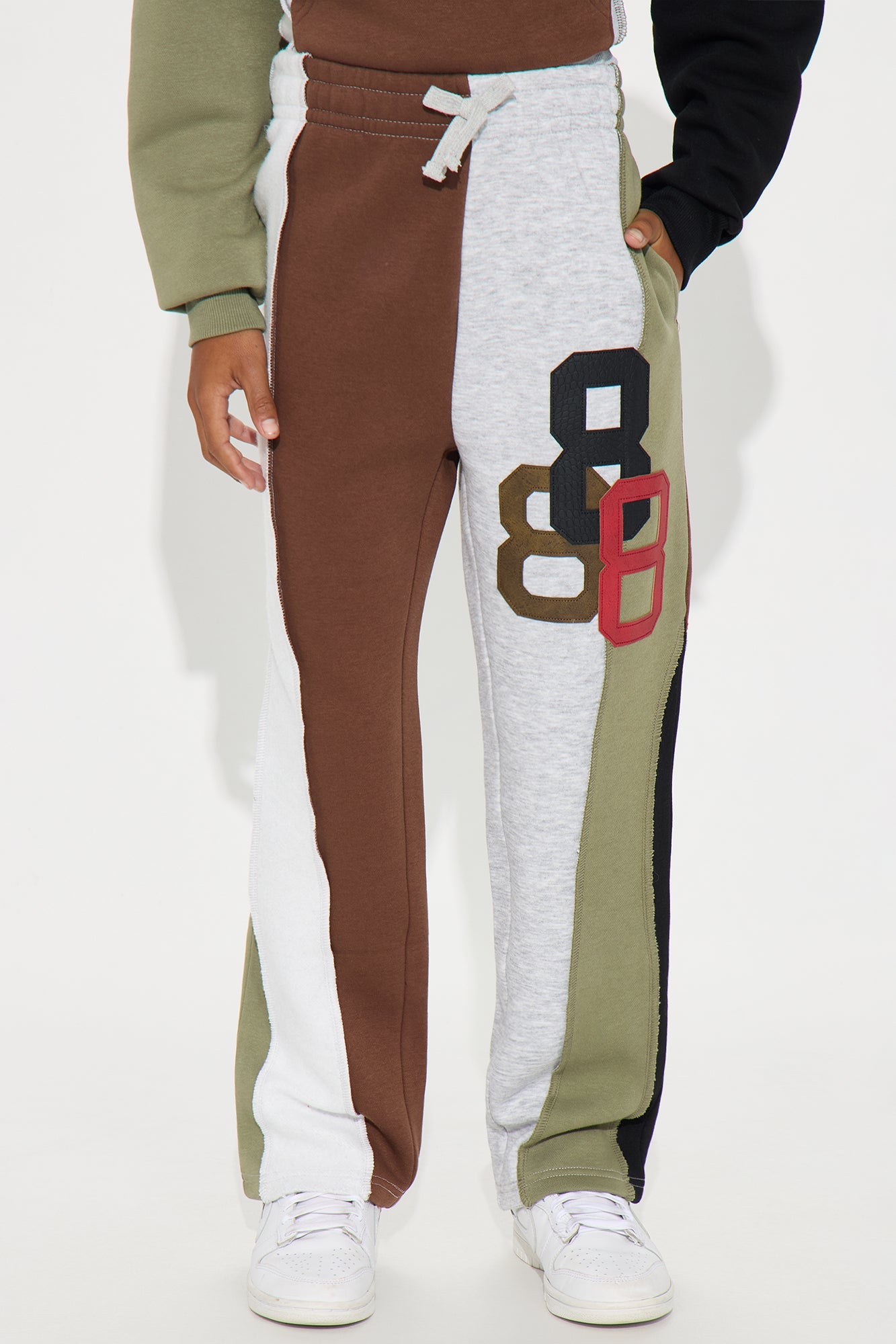 Mini Straight 888 Patchwork Sweatpants - Multi Color