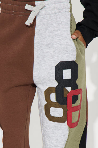 Mini Straight 888 Patchwork Sweatpants - Multi Color