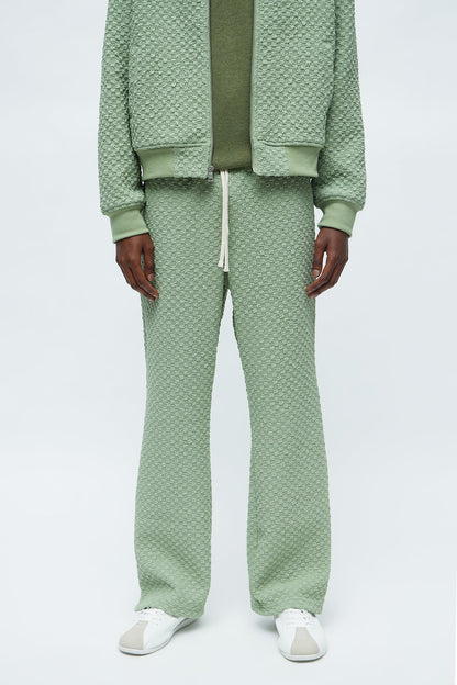 Slim Flare Soho Weave Slit Pant - Sage