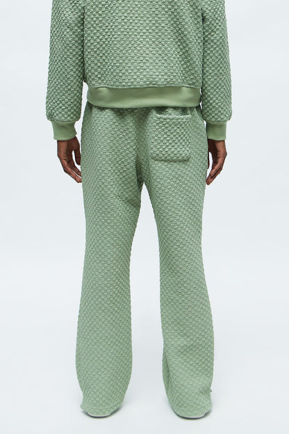 Slim Flare Soho Weave Slit Pant - Sage