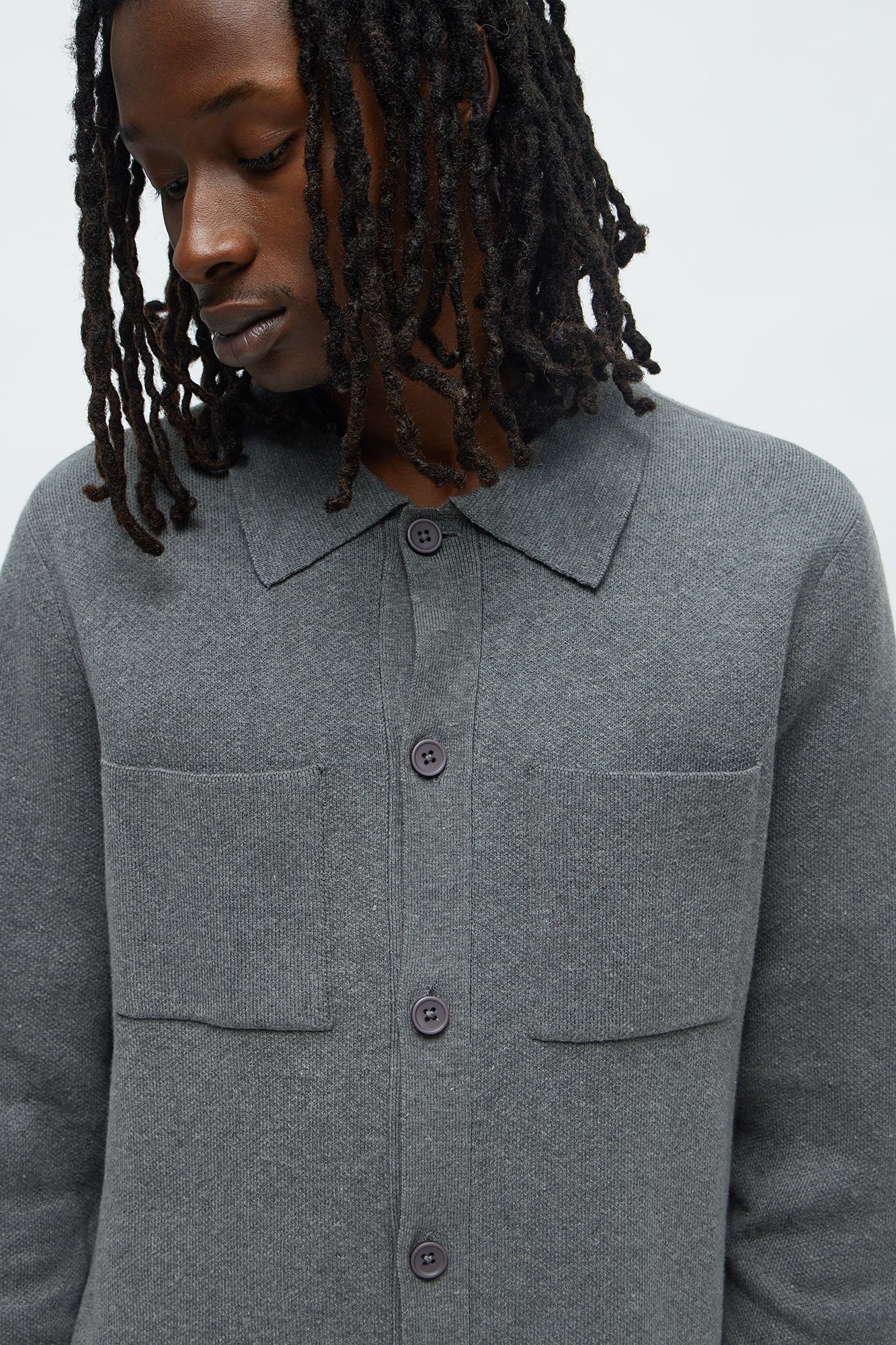 Daily Cardigan Sweater - Heather Grey