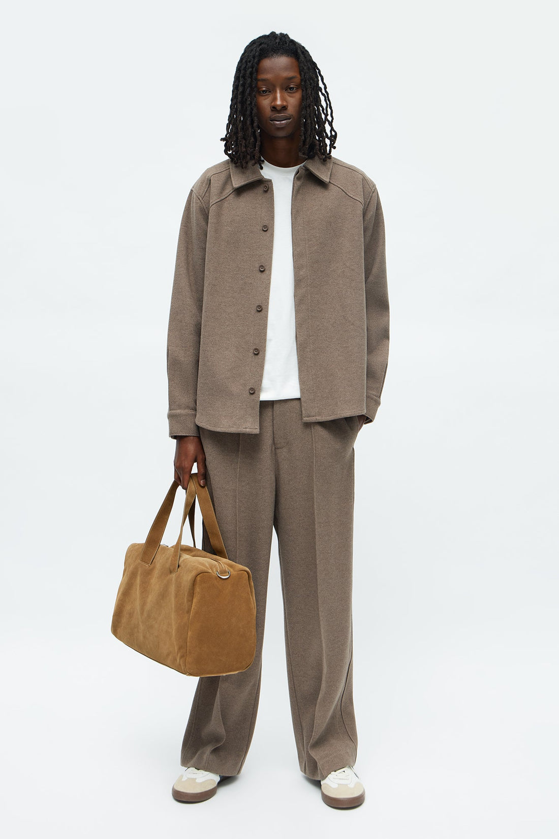 Williamsburg Hidden Placket Jacket - Brown