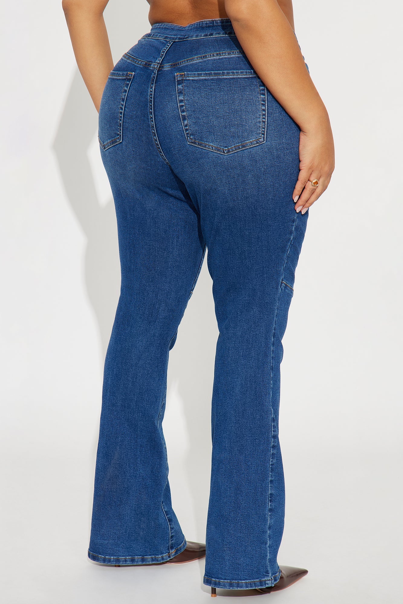Born To Roam Lace Up Bootcut Jeans - Dark Wash