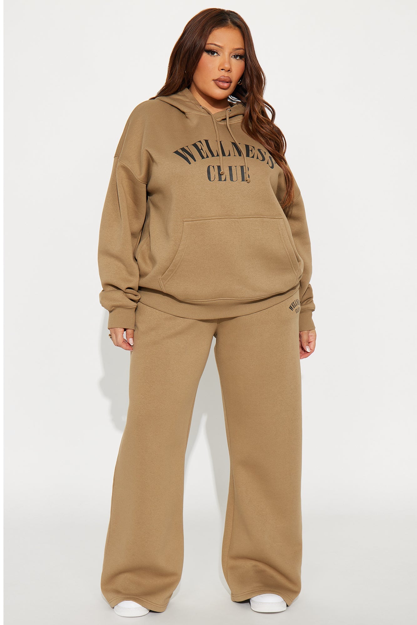 Body &amp; Spirit Wellness Club Fleece Pants - Taupe