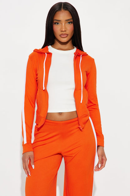 Tennis Courts Wide Leg Pant Set - Orange