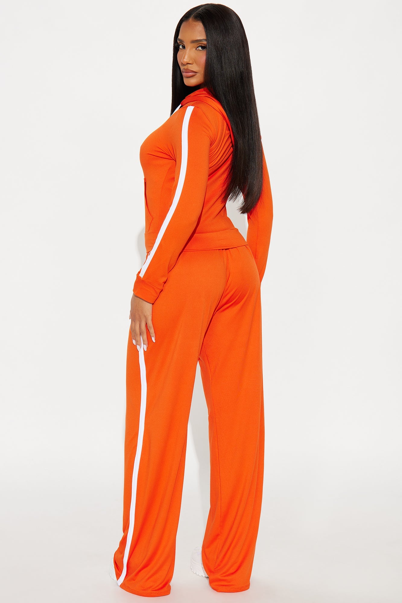 Tennis Courts Wide Leg Pant Set - Orange