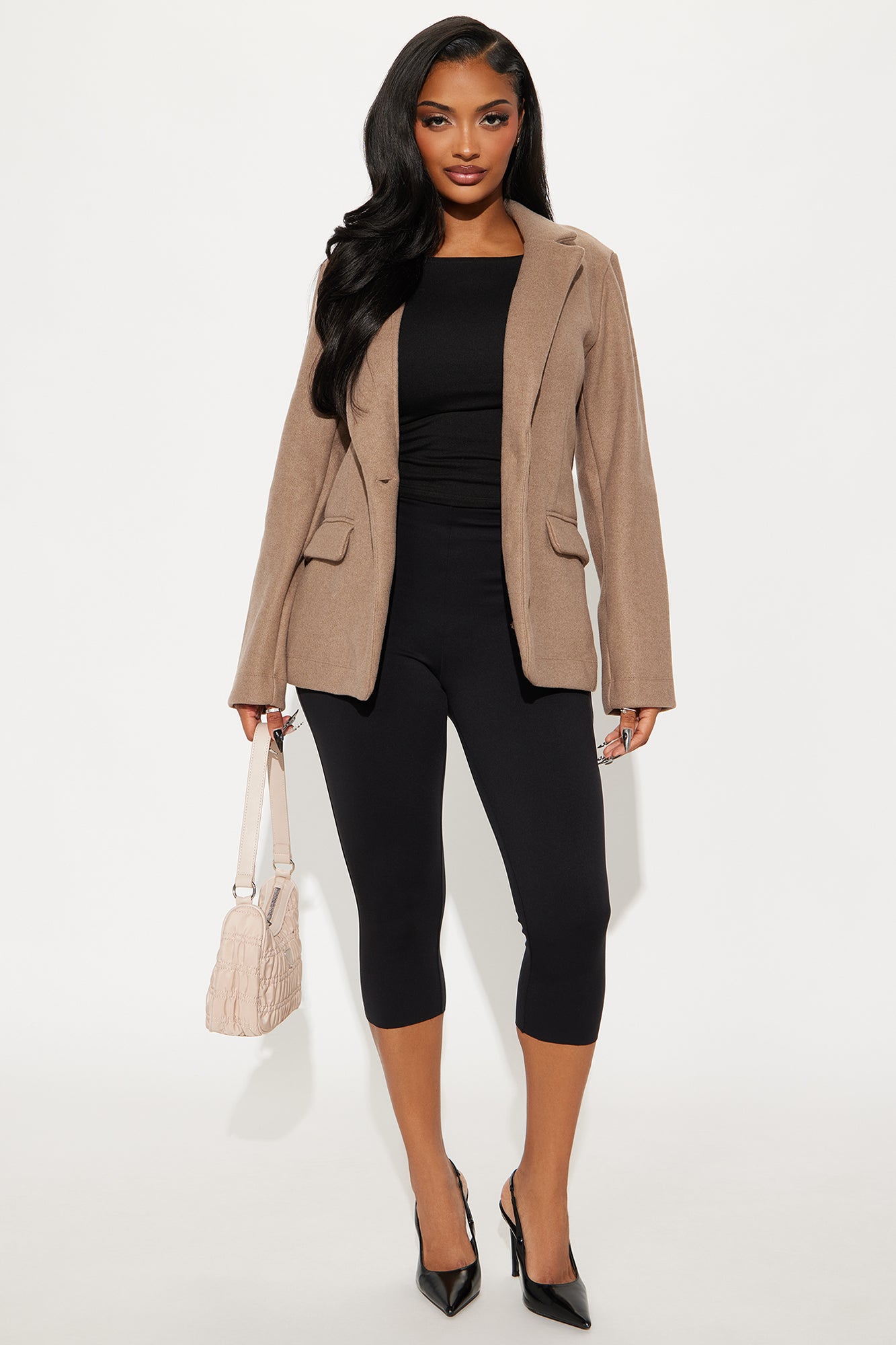 Classic Layers Single Breasted Blazer - Mocha