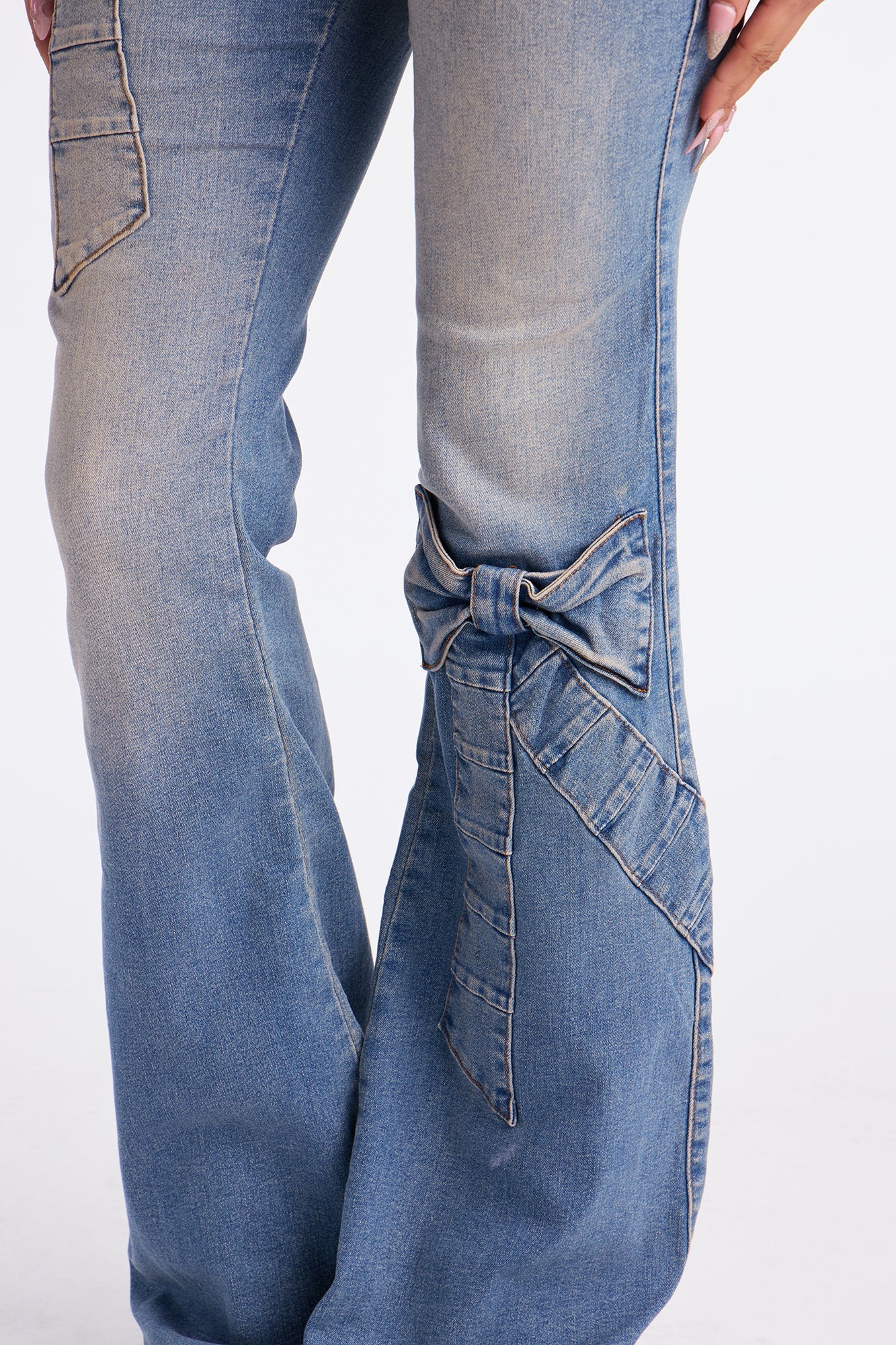 Wrap It Up Stretch Flare Jeans - Vintage Wash