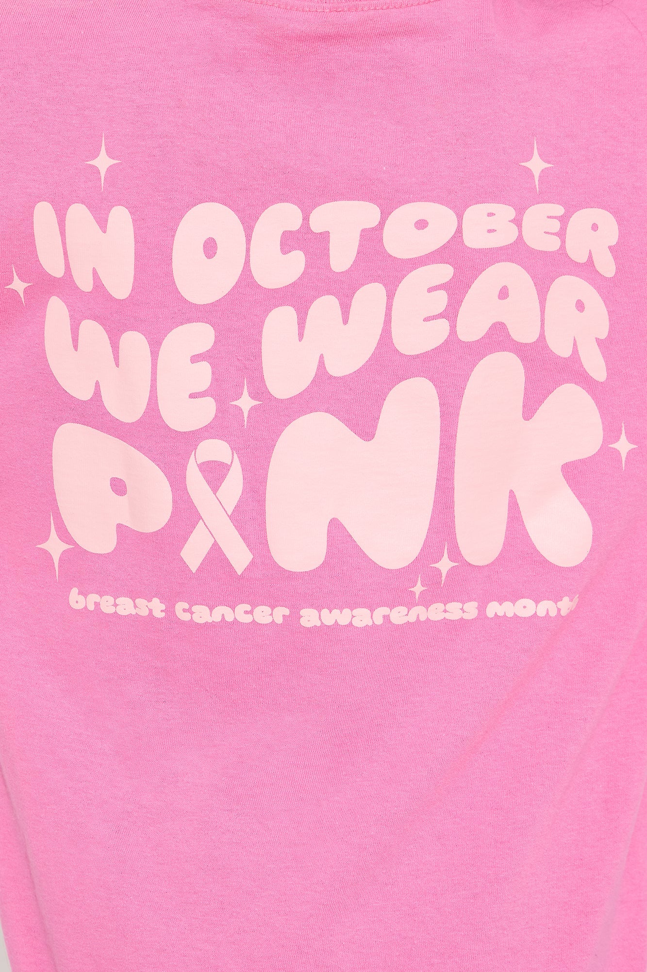 Mini In October We Wear Pink Tee - Pink