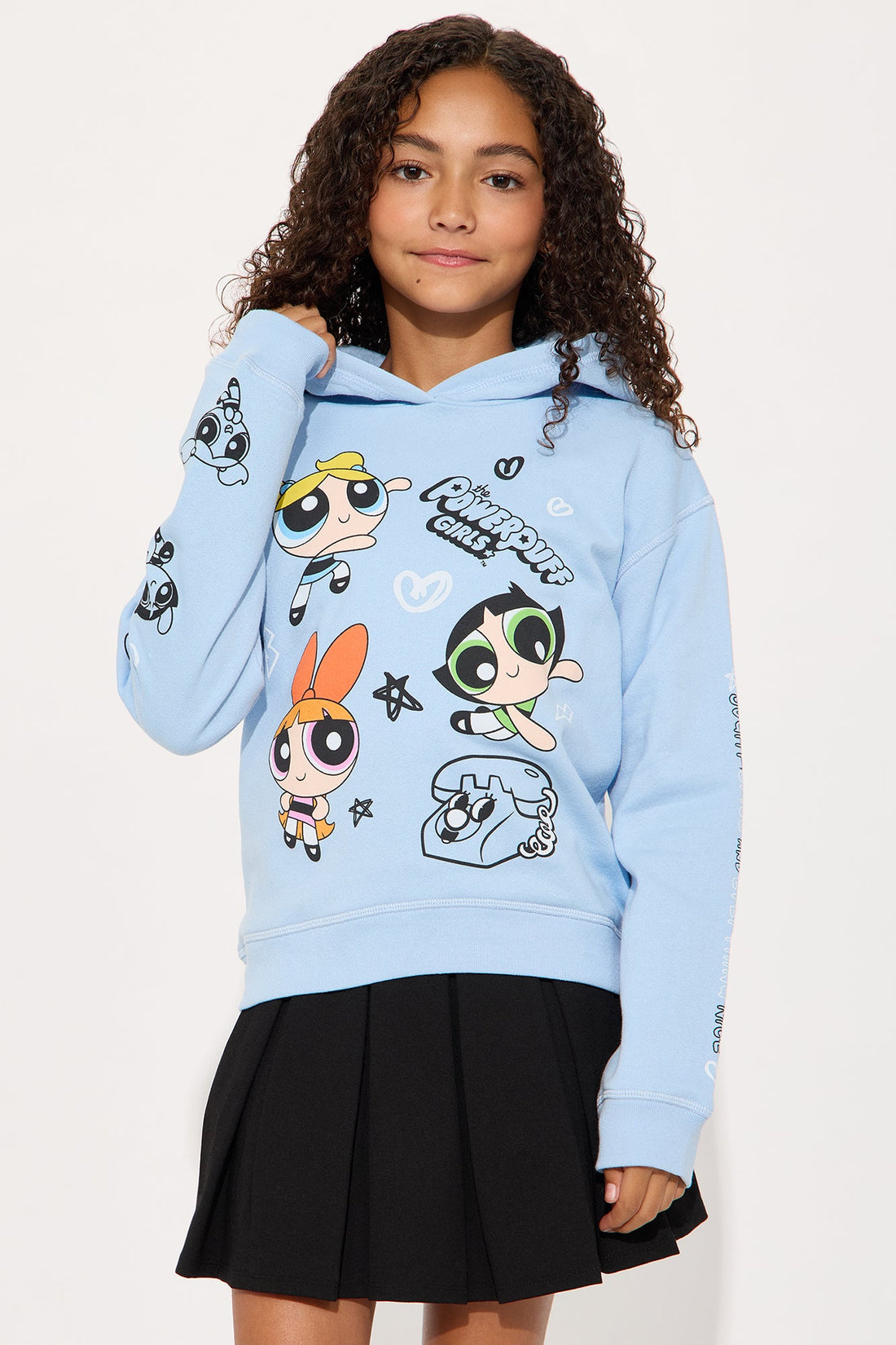 Mini Powerpuff Girls Pullover Hoodie - Periwinkle