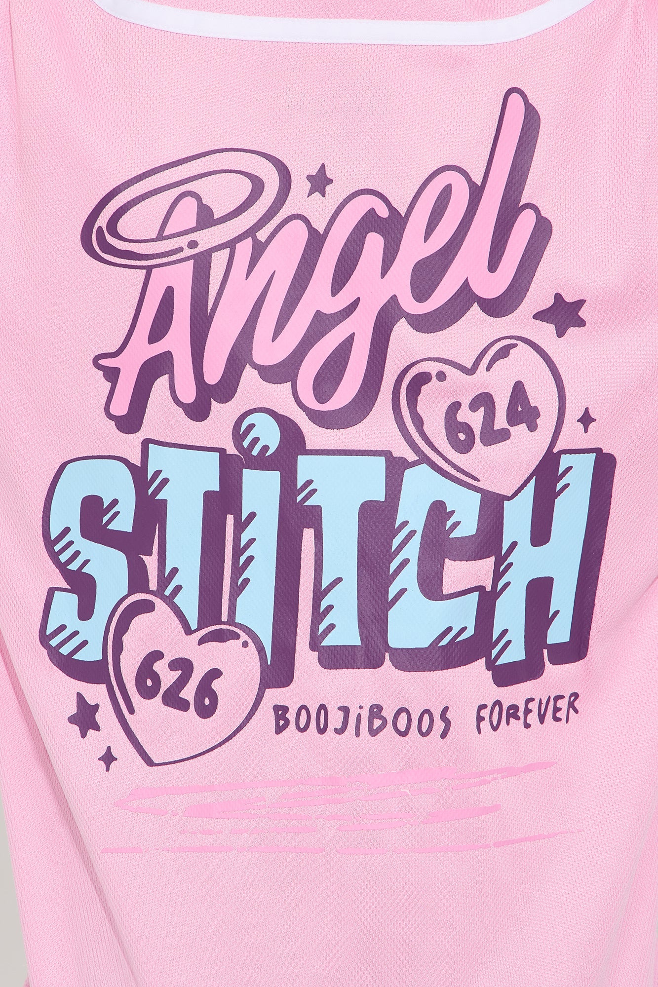 Mini Angel And Stitch Hooded TwoFer Jersey - Pink/combo