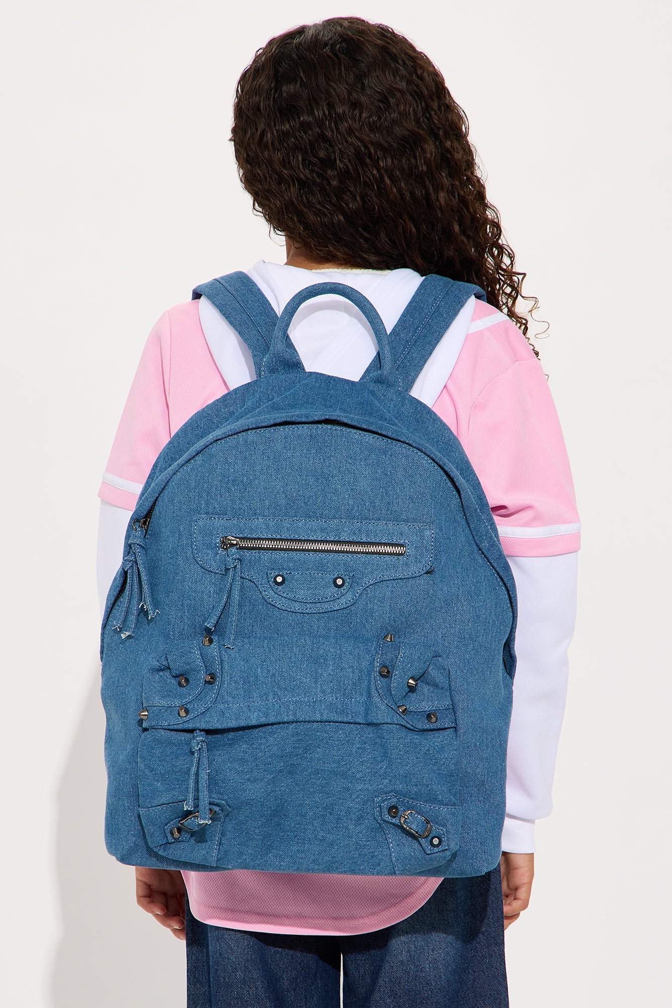 Mini Katrina Denim Backpack - Dark Wash