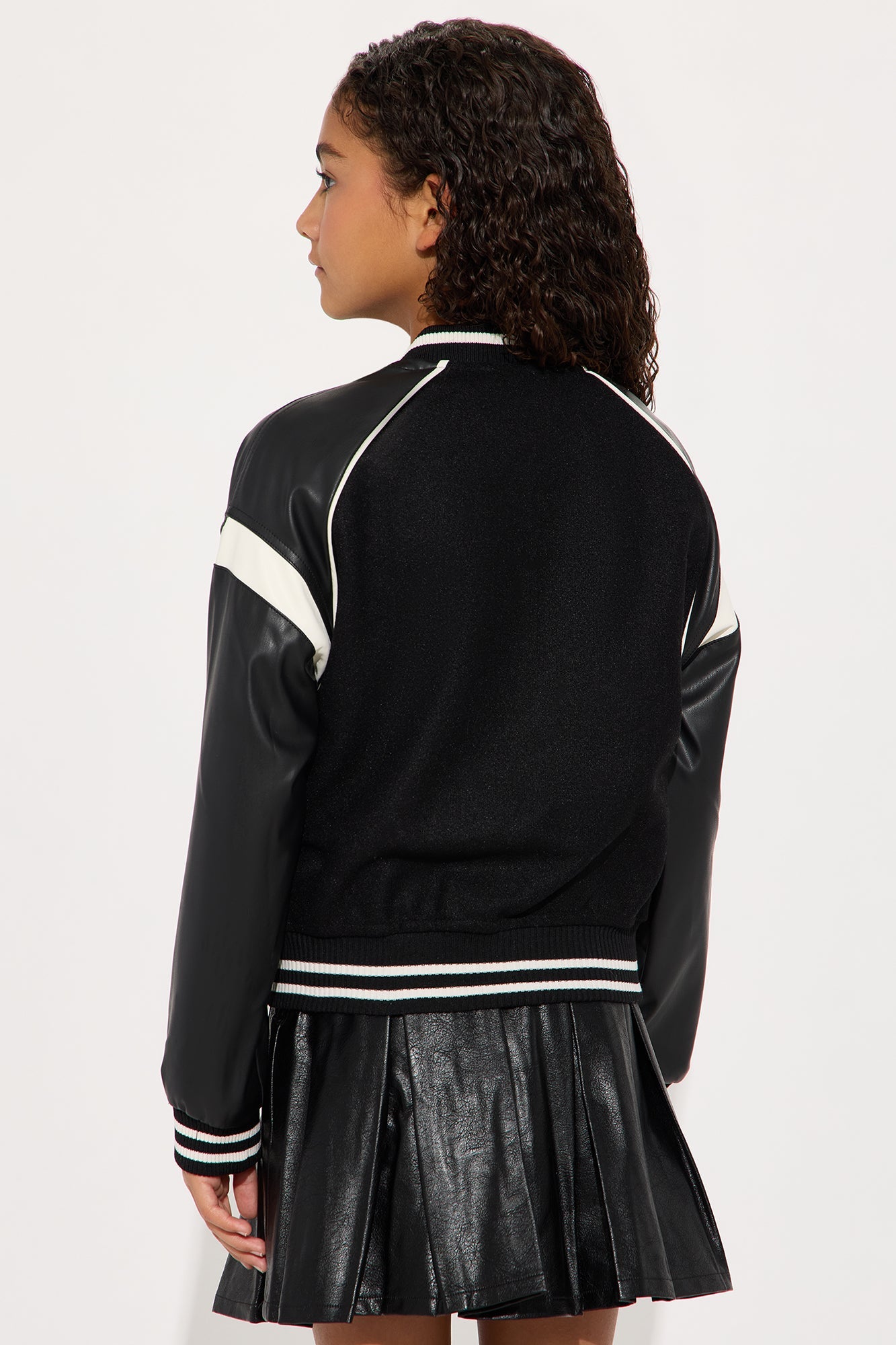 Mini Highest Score Varsity Jacket - Black/combo
