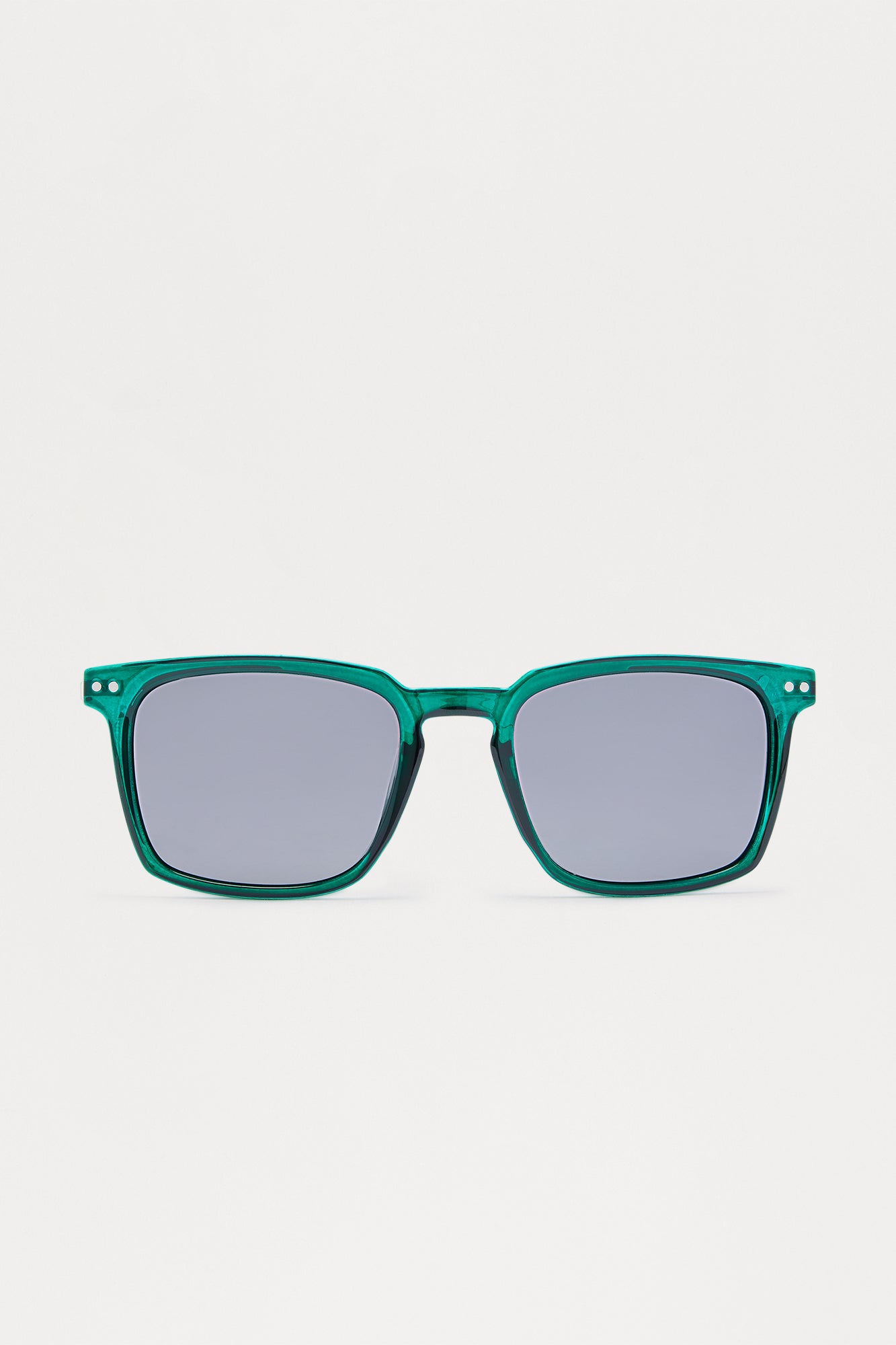 Surreal Colored Lens Square Sunglasses - Green