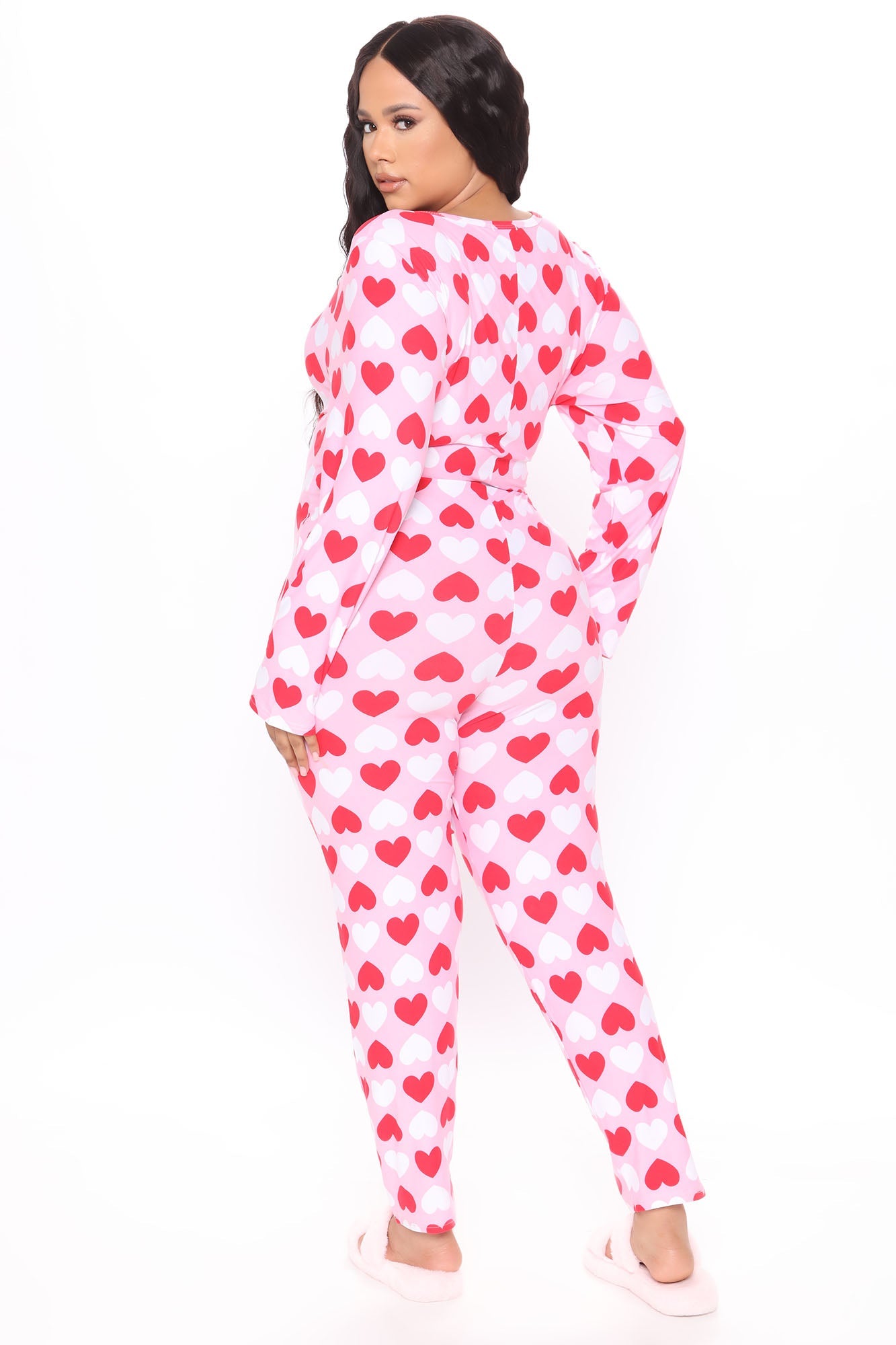 I Heart You PJ Onesie - Red/combo