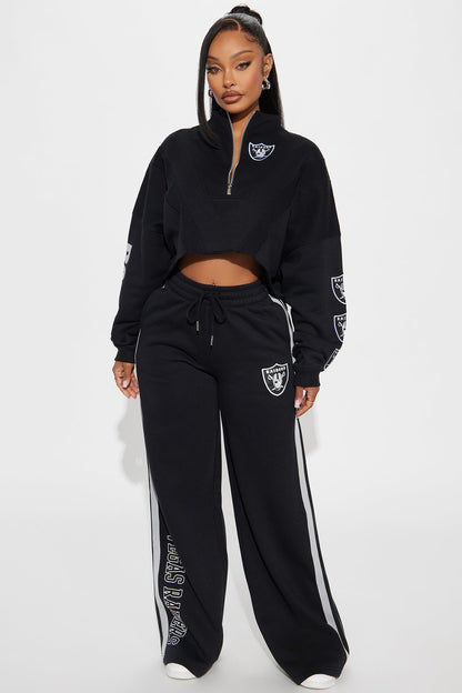 Raiders Second Half Come-Back Zip Sweatshirt - Black