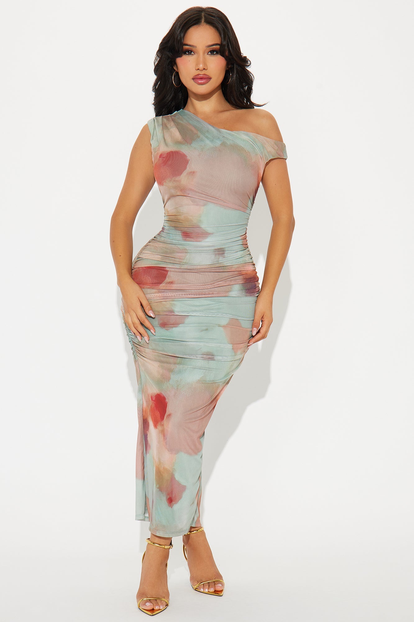 Love Letters Mesh Midi Dress - Mint