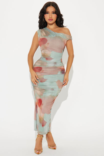 Love Letters Mesh Midi Dress - Mint