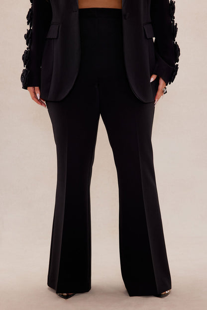 Mary Rosette Pant Suit Set - Black