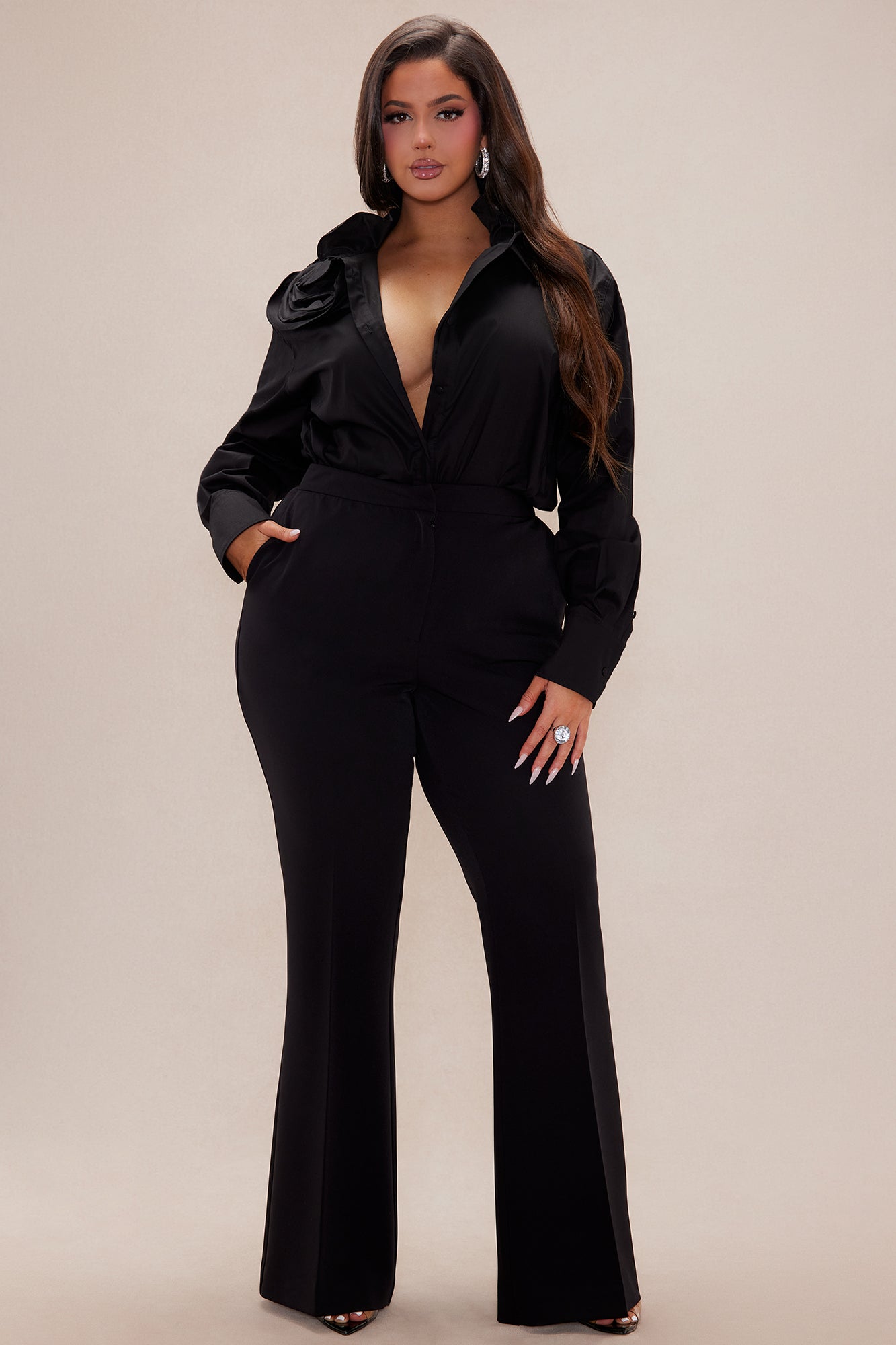 Fiona Long Sleeve Shirt - Black