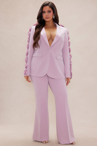 Mary Rosette Pant Suit Set - Pink