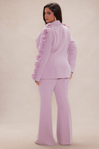 Mary Rosette Pant Suit Set - Pink
