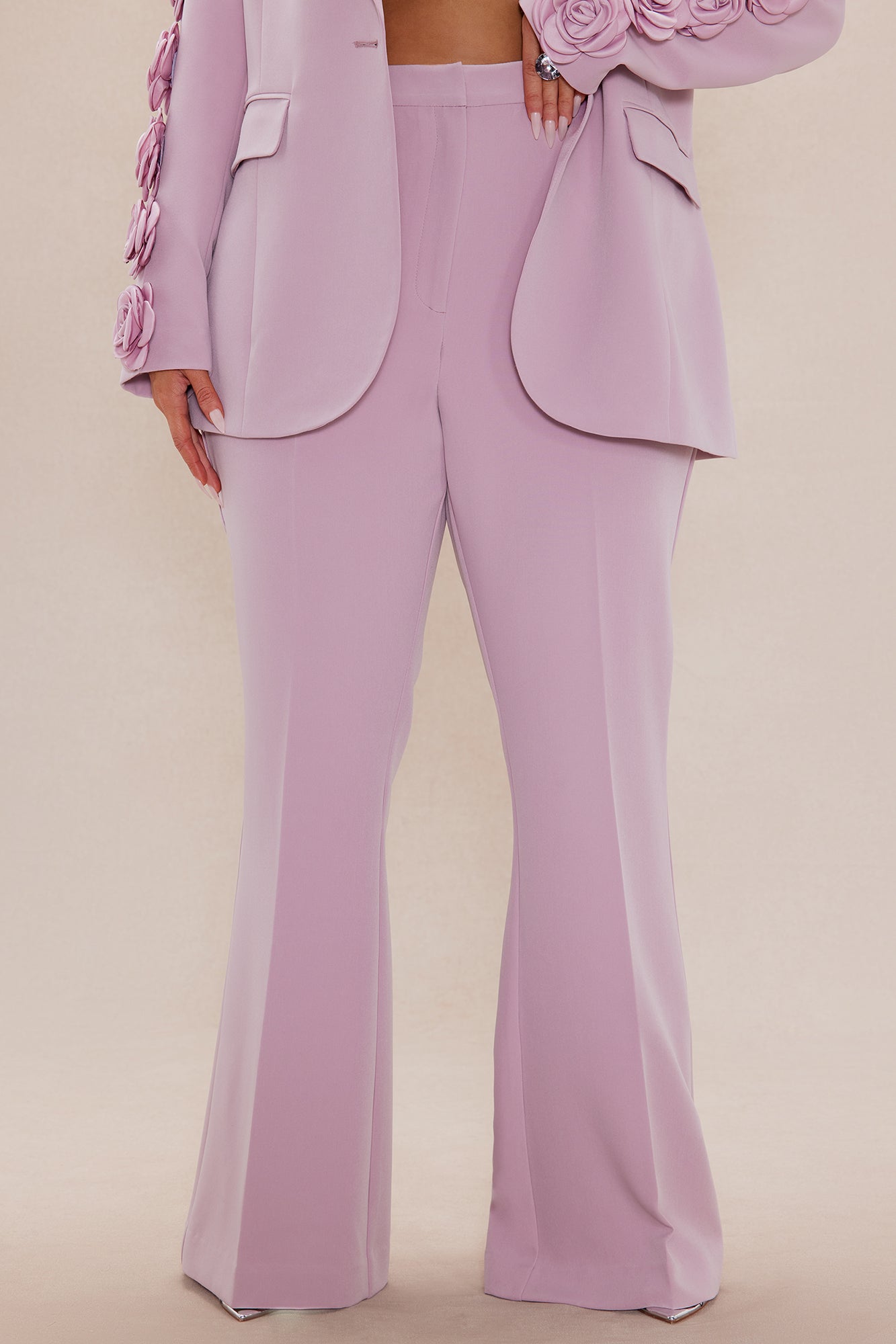 Mary Rosette Pant Suit Set - Pink