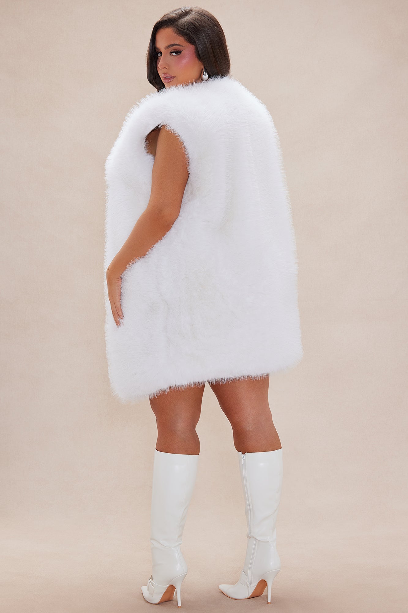 Denver Fur Vest - Off White