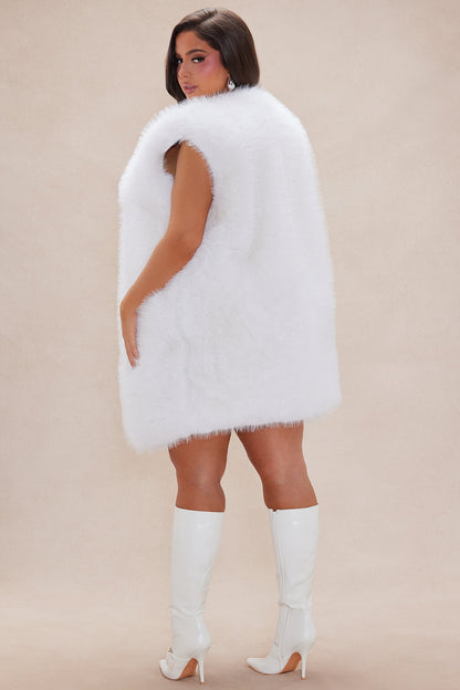 Denver Fur Vest - Off White