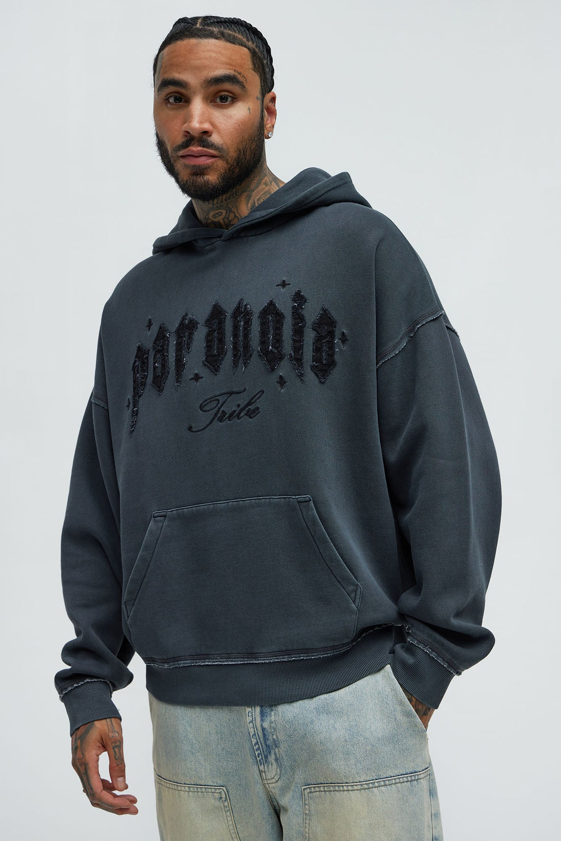 Paranoid Society Oversized Hoodie - Charcoal