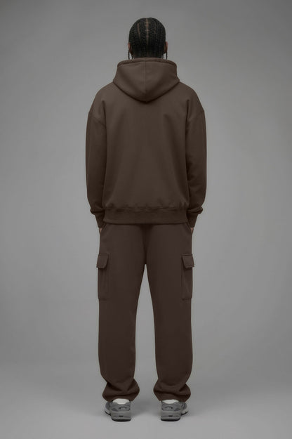 410 Oversized Zip Hoodie - Brown