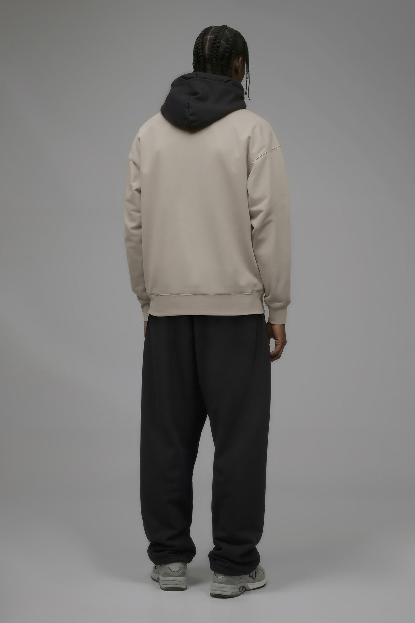410 Oversized Colorblock Hoodie - Sand