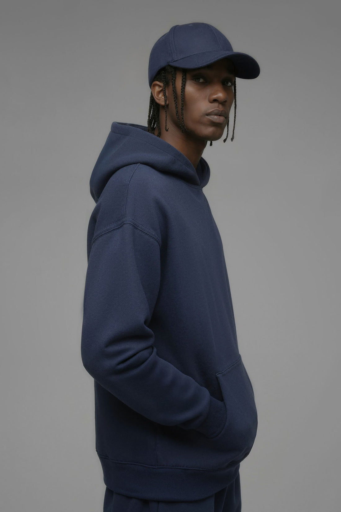 410 Fleece 6 Panel Baseball Hat - Navy