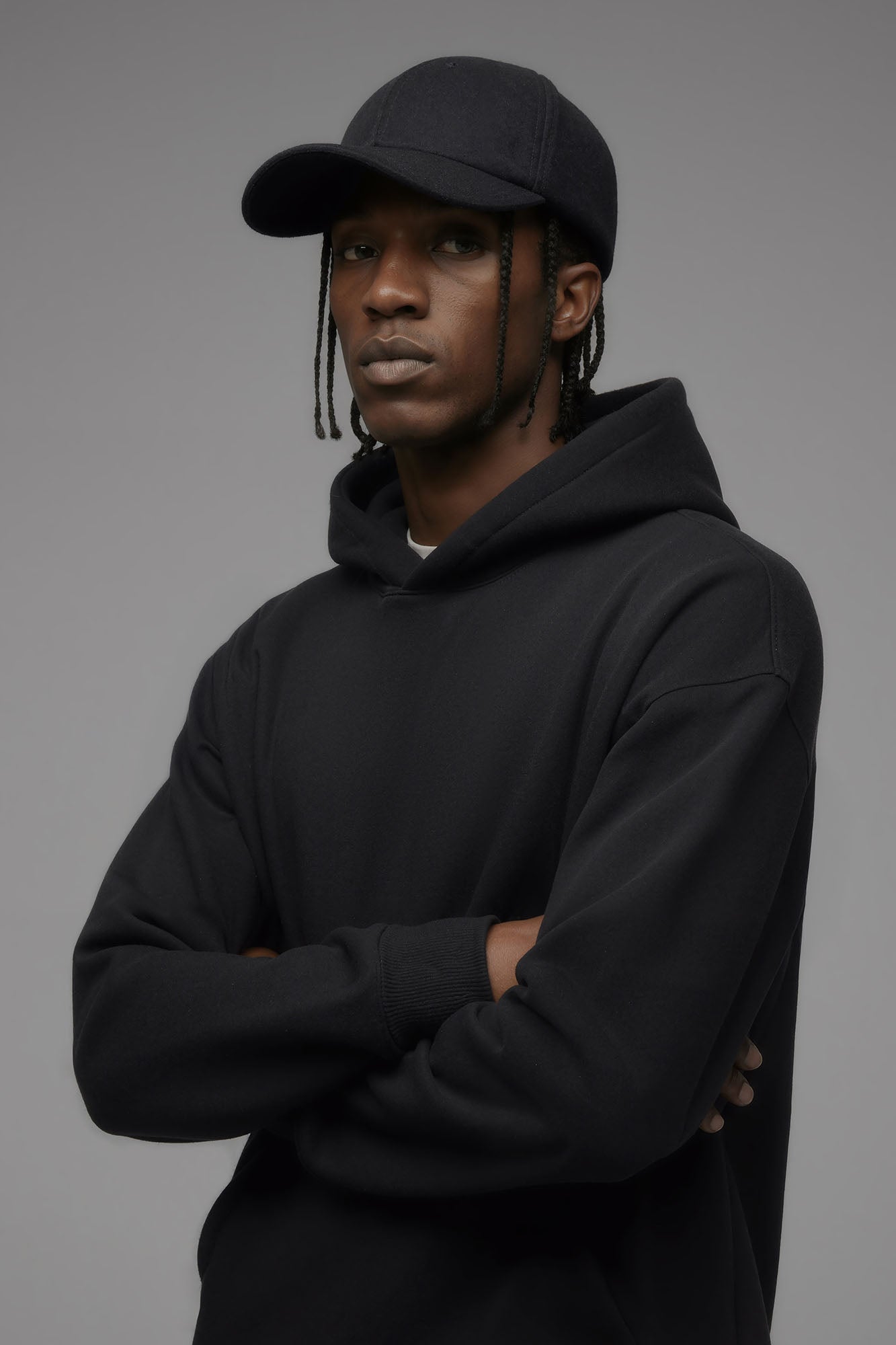 410 Fleece 6 Panel Baseball Hat - Black