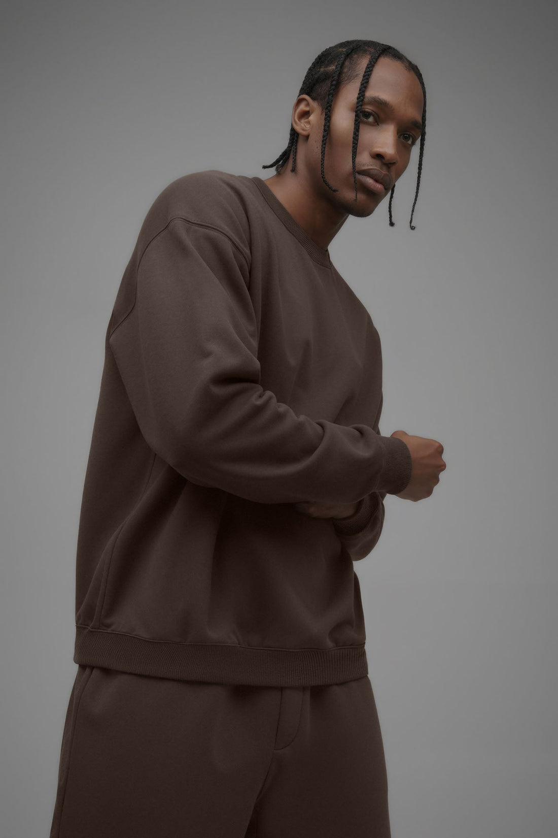 410 Oversized Crewneck - Brown
