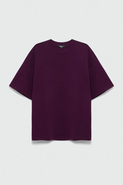 410 Oversized Fleece Tee - Plum