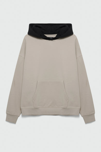 410 Oversized Colorblock Hoodie - Sand