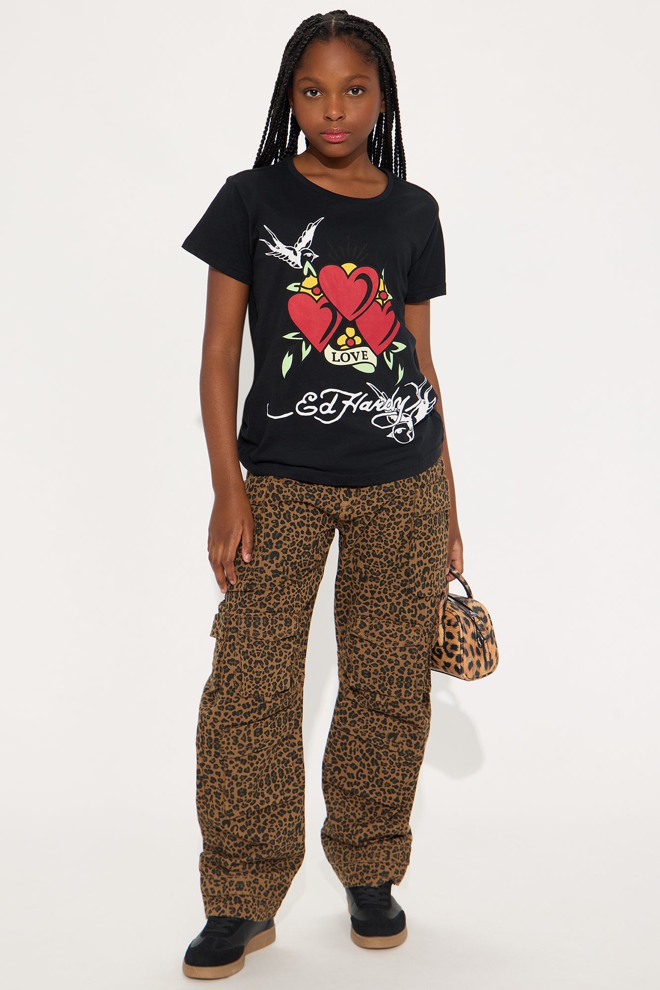 Mini Ed Hardy True Love Short Sleeve Tee - Black