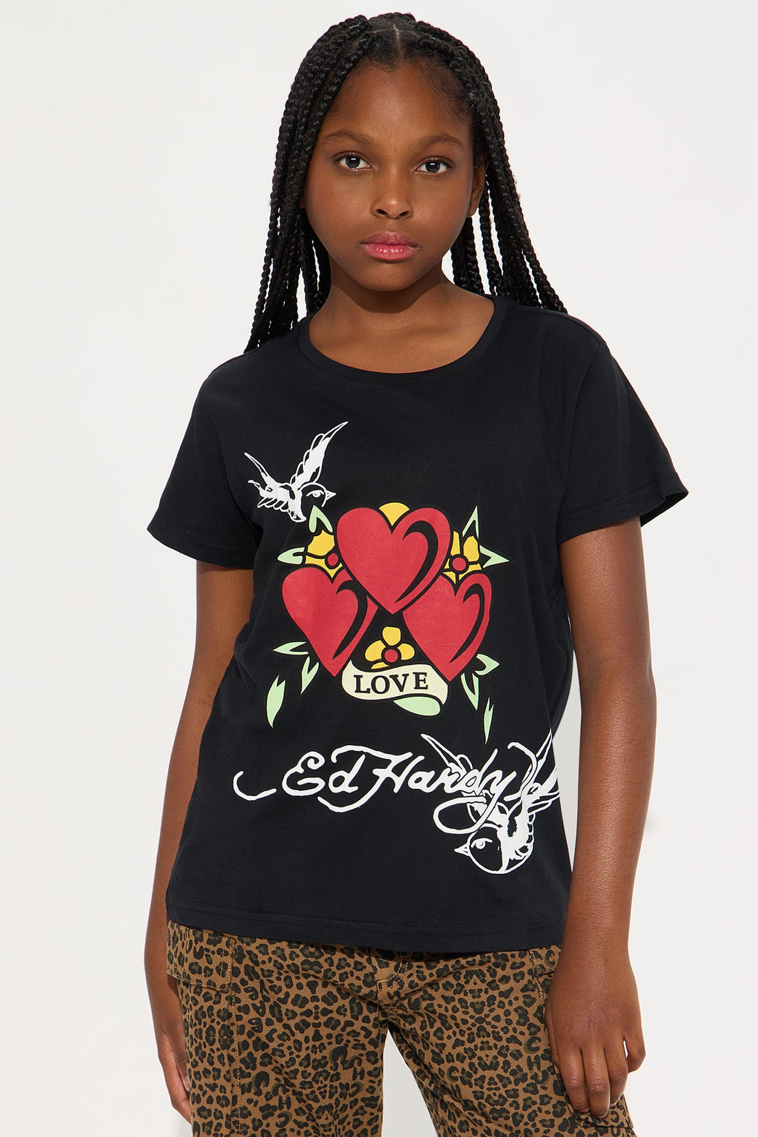Mini Ed Hardy True Love Short Sleeve Tee - Black