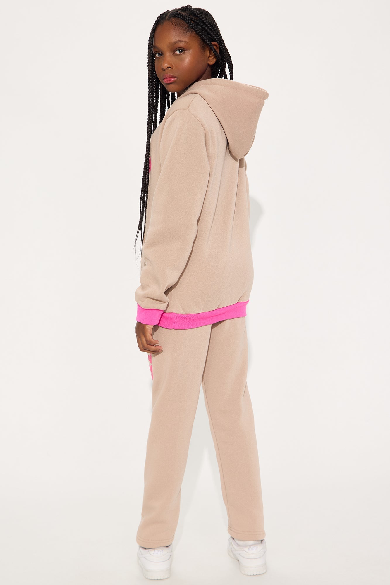 Mini My Only Amour Hoodie And Pant Set - Khaki