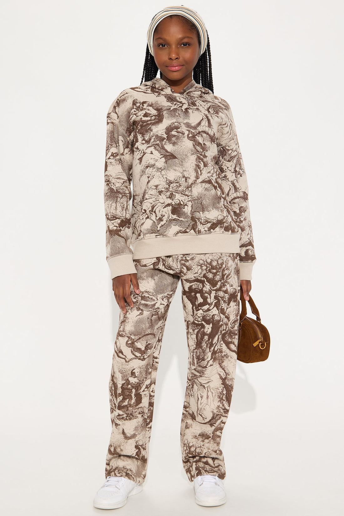 Mini Heaven Made Fleece Oversized Hoodie - Taupe
