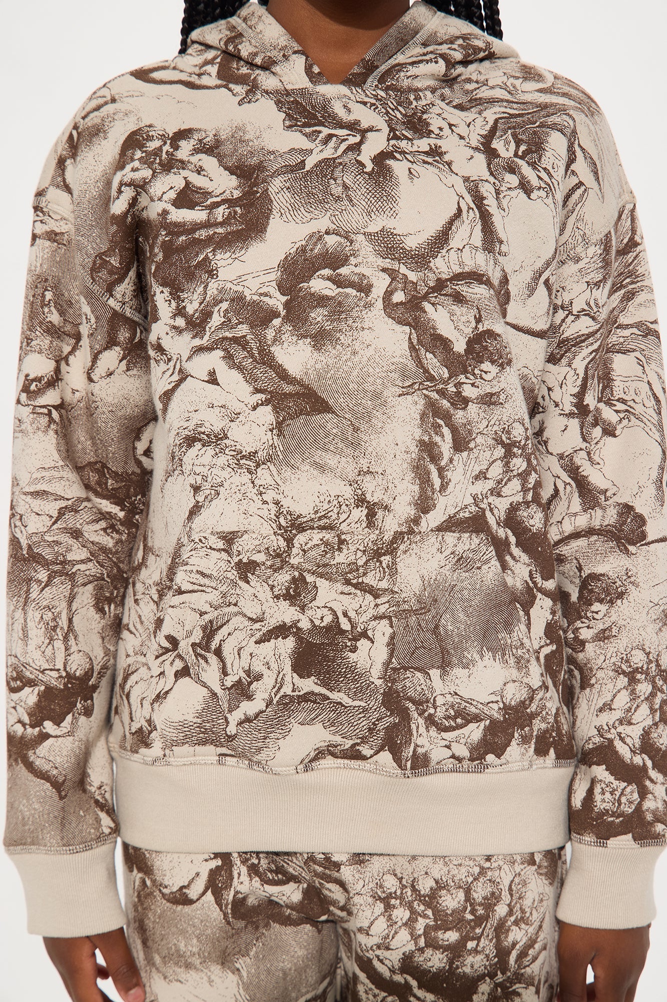 Mini Heaven Made Fleece Oversized Hoodie - Taupe