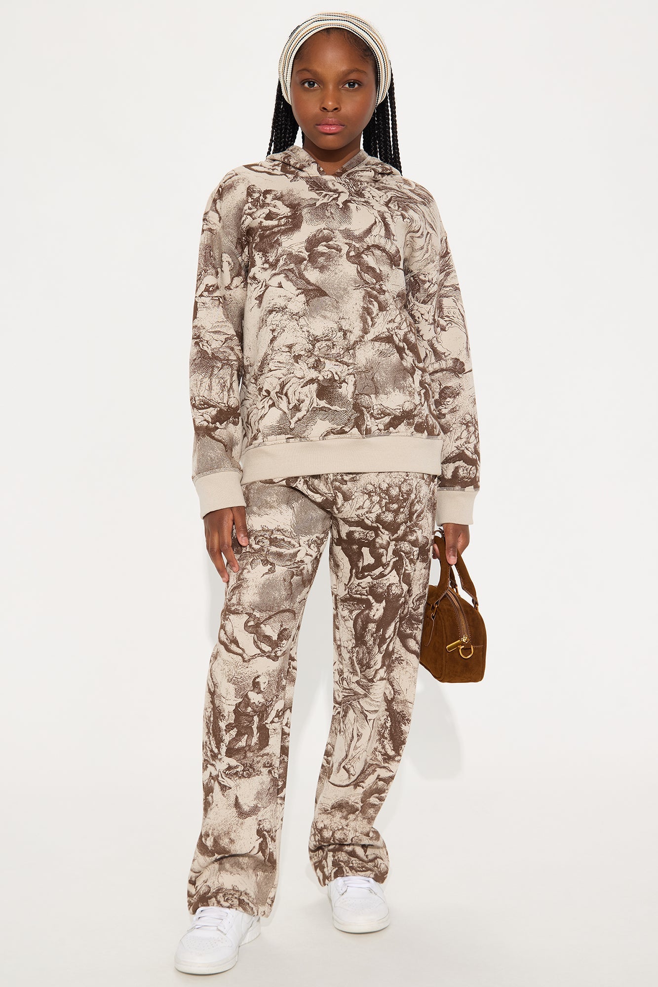Mini Heaven Made Fleece Wide Leg Pant - Taupe