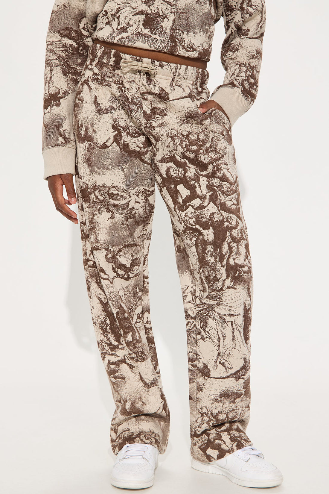 Mini Heaven Made Fleece Wide Leg Pant - Taupe