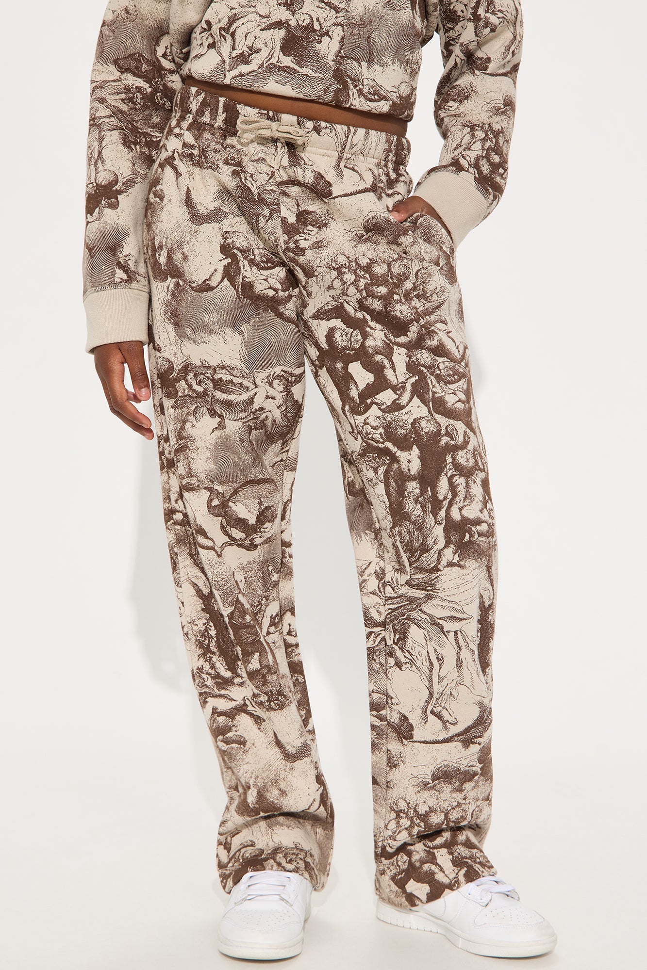 Mini Heaven Made Fleece Wide Leg Pant - Taupe