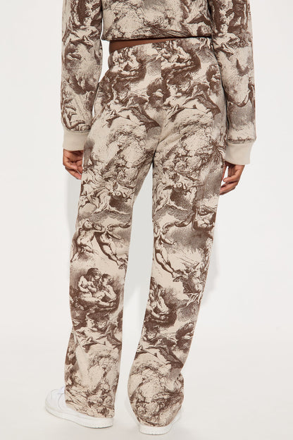 Mini Heaven Made Fleece Wide Leg Pant - Taupe
