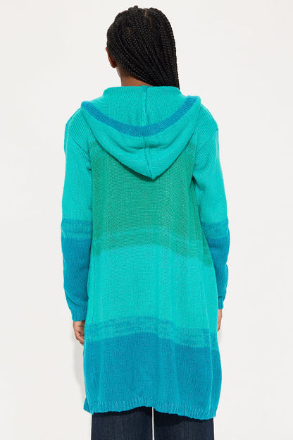 Mini Malibu Ombre Long Cardigan - Blue/combo